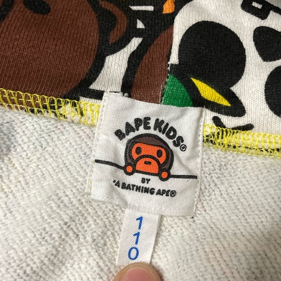 Yellow and Red Cartoon Graphic Hoodie with Bear Ears - Picture 5 of 10